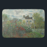 Monet The Artist Garden Französische Alte Kunst Badematte<br><div class="desc">Badematte mit Claude Monets Artist's Garden in Argentinien,  1873. Altes französisches Gemälde mit einem Haus und Blume im impressionistischen Stil. CCO Lizenz,  Public Domain Art.</div>