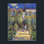 Monet, "The Artist's Garden at Vétheuil" Postkarte<br><div class="desc">Claude Monet,  "The Artist's Garden at Vétheuil",  1880 - ein französisches impressionistisches Gemälde mit schöner Kunst.</div>