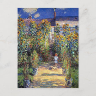 Monet, "The Artist's Garden at Vétheuil" Postkarte