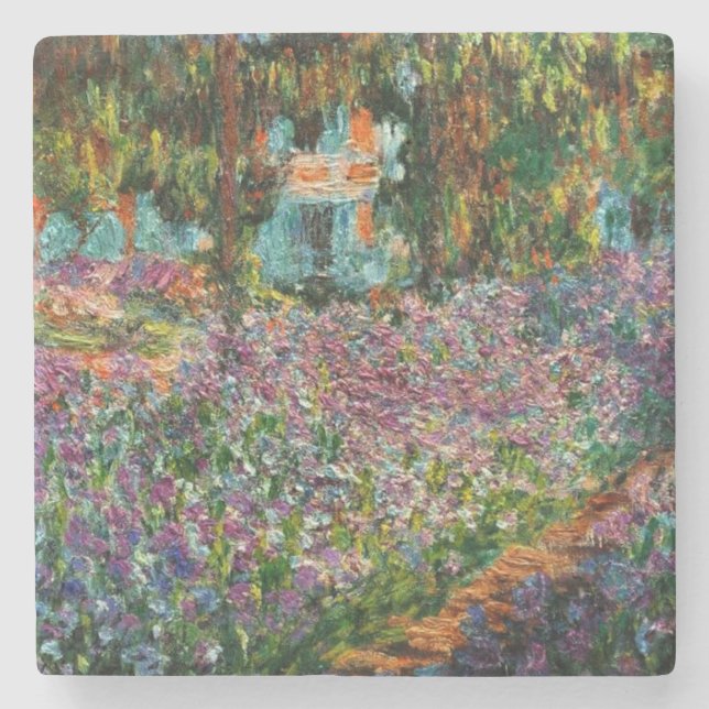 Monet The Artist's Garden Steinuntersetzer (Vorderseite)
