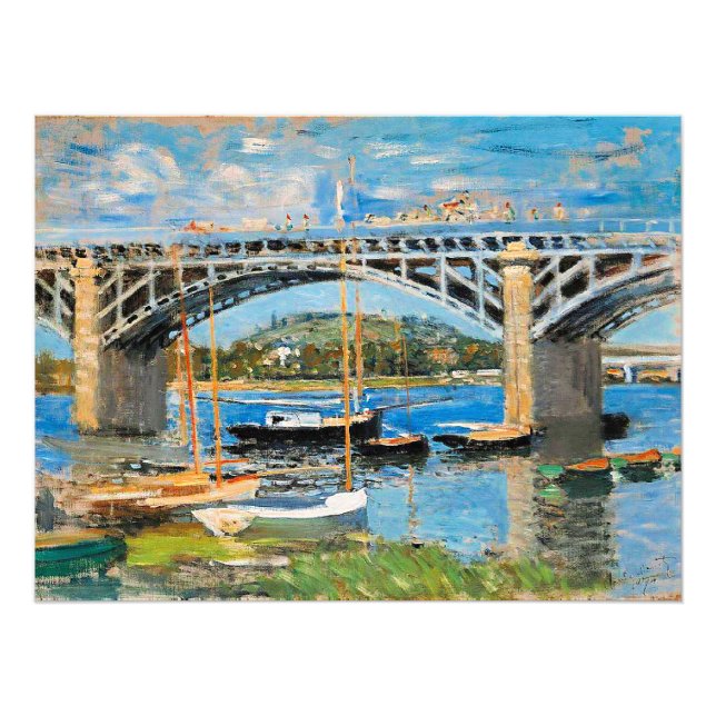 Monet - The Bridge over the Seine, Fotodruck (Vorne)