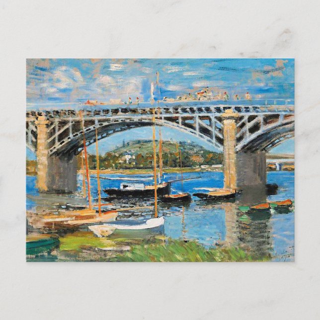 Monet - The Bridge over the Seine, Postkarte (Vorderseite)