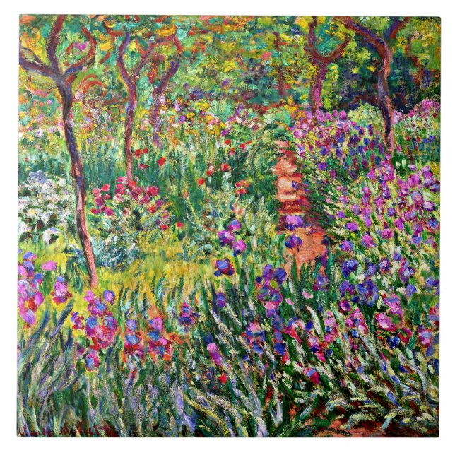 Monet - The Iris Garden at Giverny Fliese (Vorderseite)