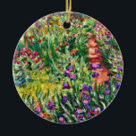 Monet - The Iris Garden at Giverny Keramik Ornament<br><div class="desc">Claude Monets berühmtes Gemälde,  The Iris Garden at Giverny.</div>