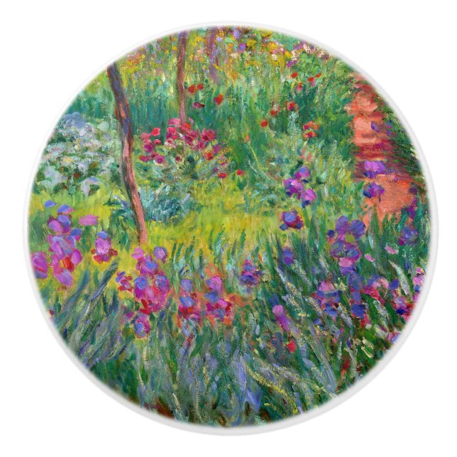 Monet "The Iris Garden at Giverny" Keramikknauf (Vorderseite)