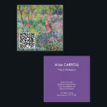 Monet - The Iris Garden at Giverny - QR Code Quadratische Visitenkarte<br><div class="desc">The Iris Garden at Giverny / The Artist's Garden at Giverny - Claude Monet,  1899-1900</div>