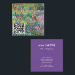 Monet - The Iris Garden at Giverny - QR Code Quadratische Visitenkarte<br><div class="desc">The Iris Garden at Giverny / The Artist's Garden at Giverny - Claude Monet,  1899-1900</div>