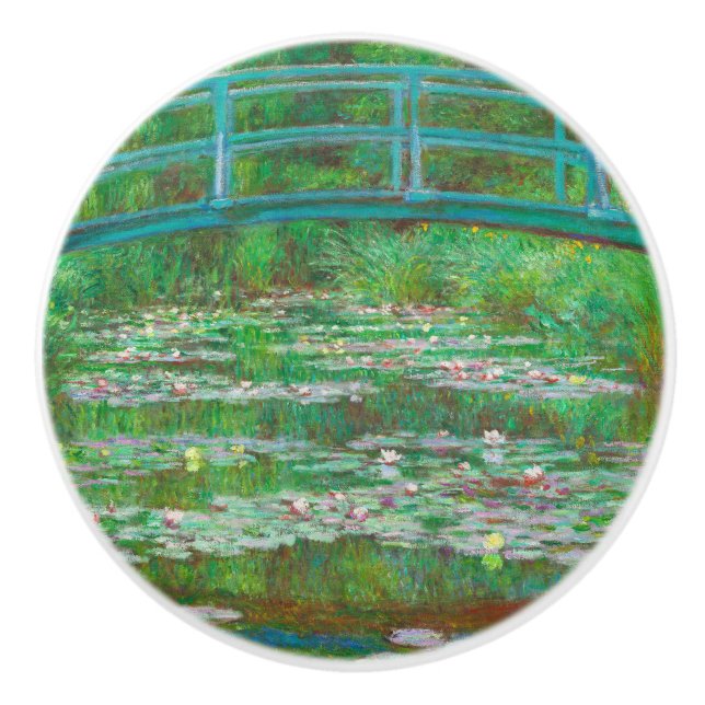 Monet The Japanese Footbridge Keramikknauf (Vorderseite)