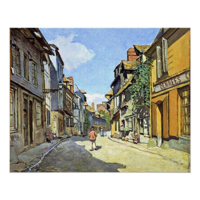 Monet - The La Rue Bavolle at Honfleur Poster (Vorderseite)