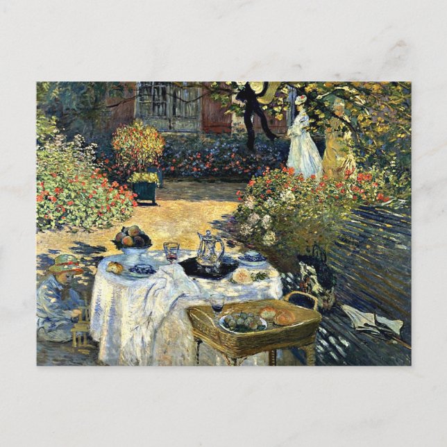 Monet - The Luncheon, 1873 Kunstwerk Postkarte (Vorderseite)