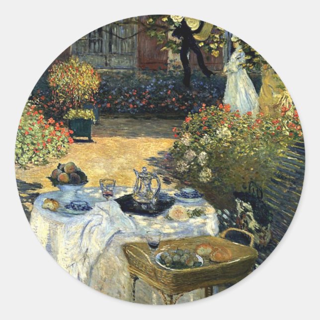 Monet - The Luncheon Runder Aufkleber (Vorderseite)