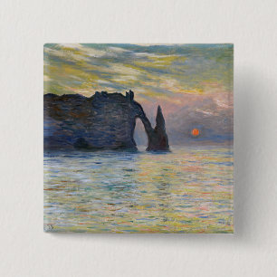 Monet - The Manneport, Cliff at Etretat, Sunset Button