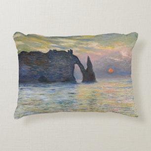 Monet - The Manneport, Cliff at Etretat, Sunset Dekokissen