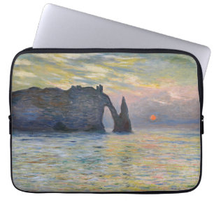 Monet - The Manneport, Cliff at Etretat, Sunset Laptopschutzhülle