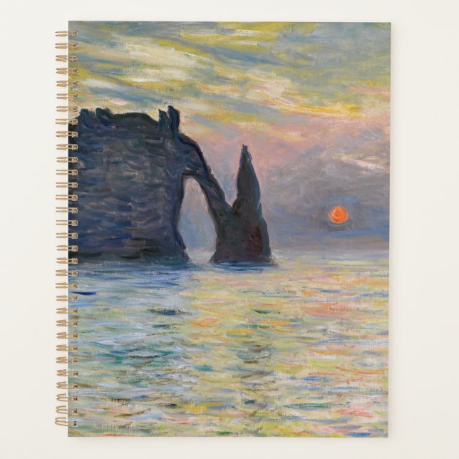 Monet - The Manneport, Cliff at Etretat, Sunset Planer (Vorderseite)