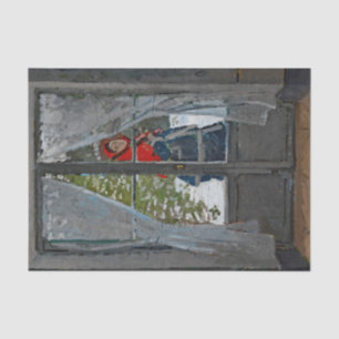 Monet The Red KerChief Vintage Malerei Seidenpapier