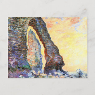 Monet - The Rock Needle seen through Porte  Postkarte