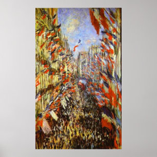 Monet, The Rue Montorgeuil, Paris, 30. Juni 1878 Poster