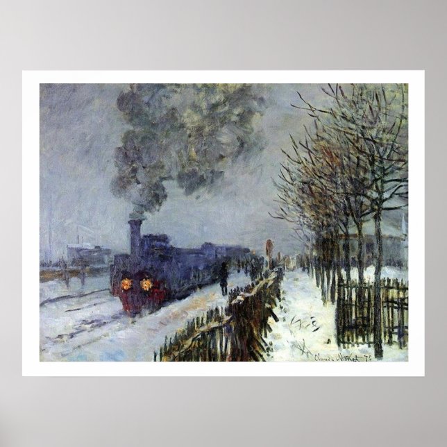 Monet Train Snow Poster (Vorne)