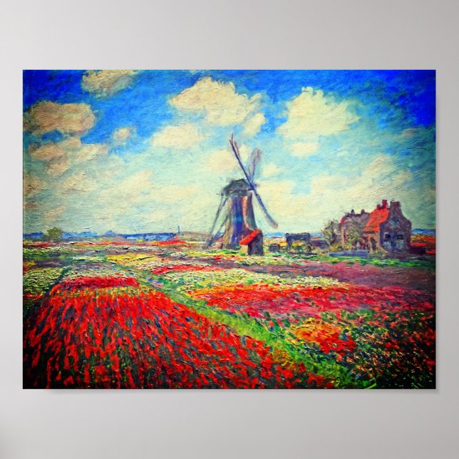 Monet Tulip Fields Windmill Poster (Vorne)