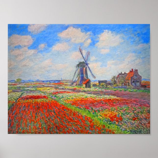 Monet Tulip Fields Windmill Poster (Vorne)
