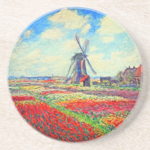 Monet Tulips Windmill Getränkeuntersetzer
