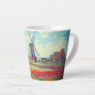 Monet Tulips Windmill Milchtasse