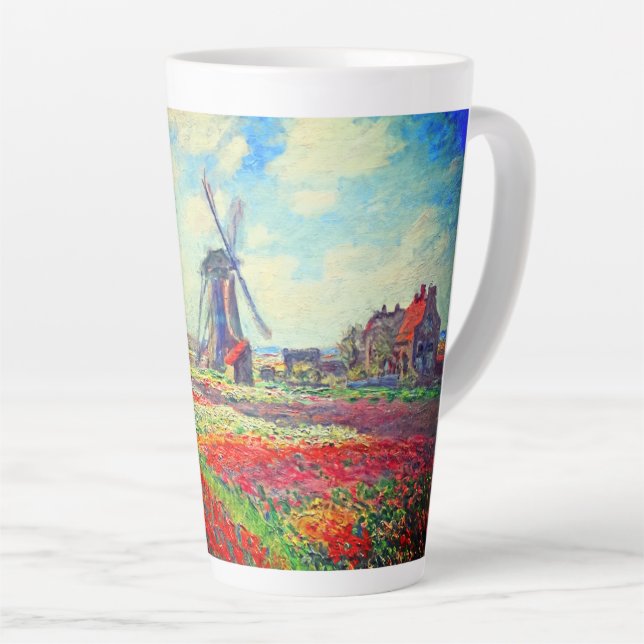 Monet Tulips Windmill Milchtasse (Rechte Ecke)