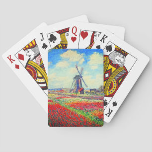 Monet Tulips Windmill Spielkarten