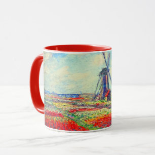 Monet Tulips Windmill Tasse