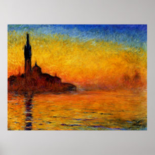 Monet - Twilight Venedig Poster