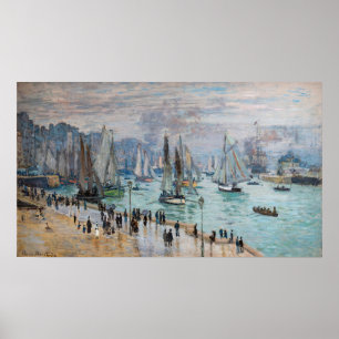Monet - Verlassend Fischereifahrzeuge des Hafens L Poster