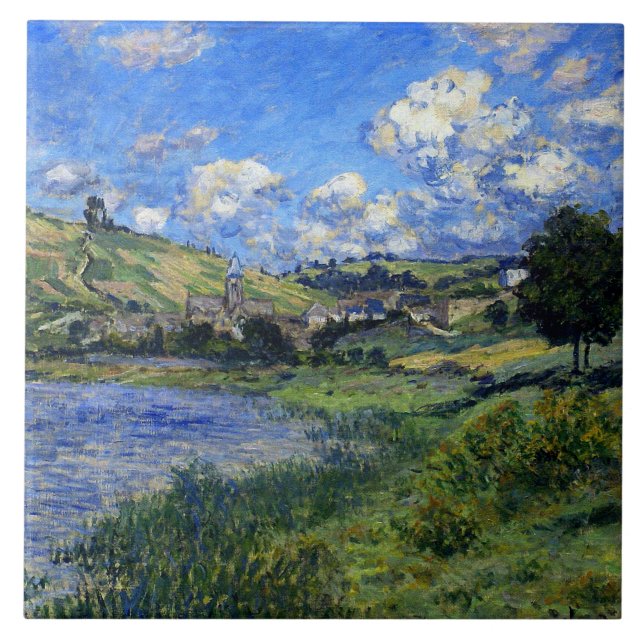 Monet - Vetheuil, Paysage Fliese (Vorderseite)