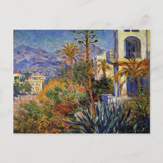 Monet - Villas in Bordighera Postkarte (Vorderseite)