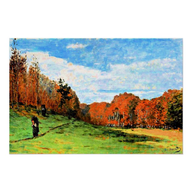 Monet - Wälder in Fontainebleau Poster (Vorderseite)