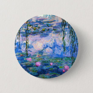 Monet Wasser-Lilien-Knopf Button
