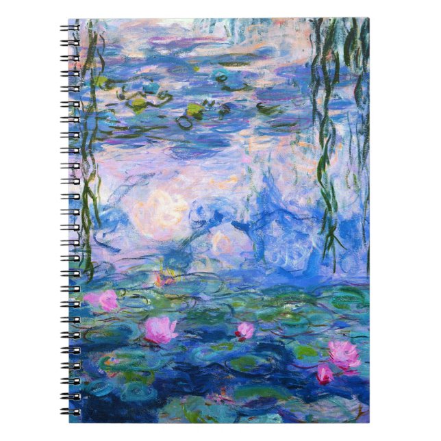 Monet Wasser-Lilien-Notizbuch Notizblock (Vorderseite)