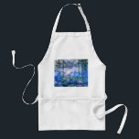 Monet Wasser-Lilien-Schürze Schürze<br><div class="desc">Monet Wasser-Lilien-Schürze. Ölmalerei auf Leinwand ab 1916. Monet malte seinen berühmten Wasserlilienteich besessen während der letzten Jahre seiner Karriere und zeichnete Inspiration vom Licht der Sonne und sein verschiebeneffekt auf das Wasser und die WasserBlumen und das Laub. Diese Malerei kennzeichnet einen vibrierenden Gebrauch von Rosa, Blues und Purpur und macht...</div>