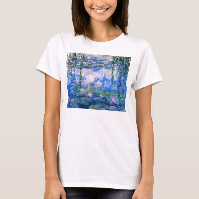 Monet Wasser-Lilien T-Shirt (Vorderseite)