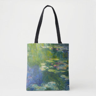Monet Wasser-Lilien-Taschen-Tasche ganz über Druc
