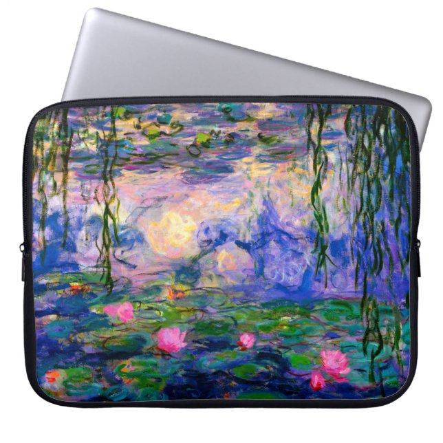 Monet Wasser-Lilien v3 Laptopschutzhülle (Vorderseite)