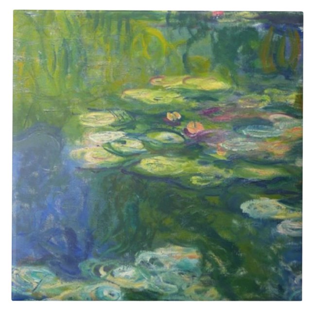 Monet Wasser Lilly rechte modulare Fliese (Vorderseite)