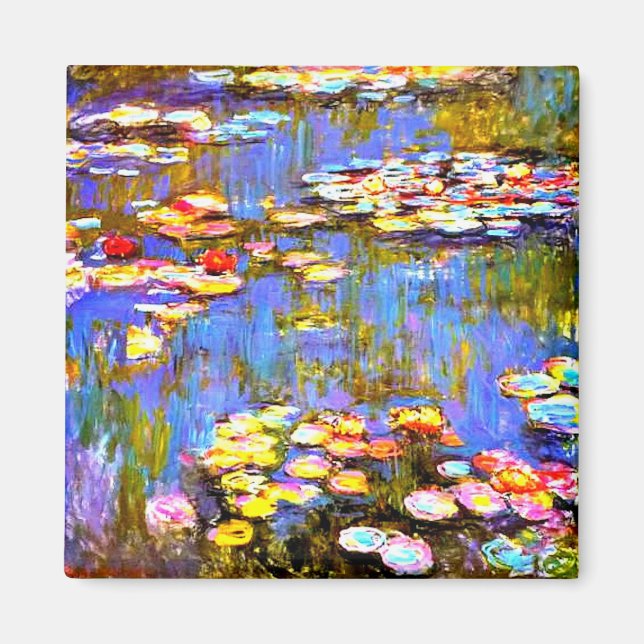 Monet Wasserlilien Magnet (Vorne)