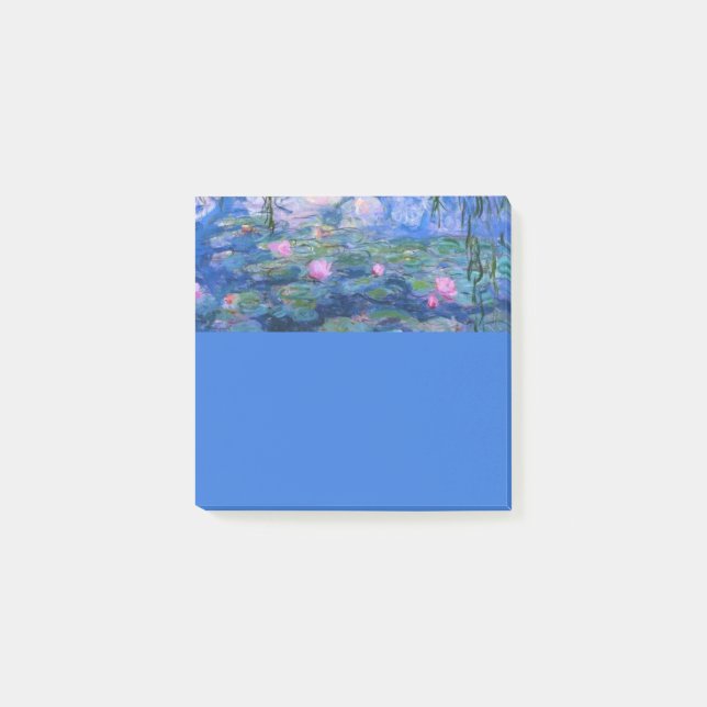 Monet Wasserlilien Post-it Klebezettel (Vorderseite)