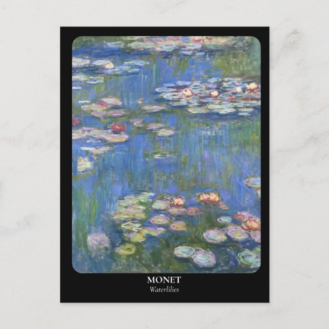 MONET/Wasserlilien Postkarte (Vorderseite)