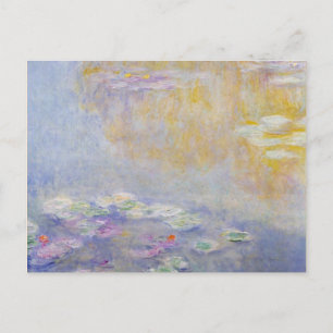 Monet - Water Lilie, Pastellfarben Kunst, Dichtung Postkarte