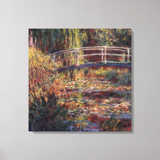 MONET Water Lilie Rose Stretched Canvas Print Leinwanddruck