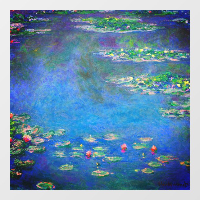 Monet Water Lilies 1906 Fensteraufkleber (Blatt)