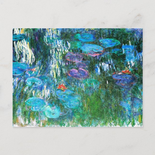 Monet - Water Lilies, 1916-1919, Postkarte (Vorderseite)