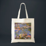 MONET Water Lilies 1916 helle Farben Tote Tasche<br><div class="desc">Der französische Impressionist Claude Monet malte diese Water Lilies - 1916 ursprünglich als Ölgemälde auf der Leinwand aus den Inspirationen seines eigenen Hinterhofs im Frankreich des 20. Jahrhunderts. Als er 76 Jahre alt war, als er diesen Seerosenteich malte, entwickelten Monets Katarakte Fortschritte und änderten seine Farbwahrnehmung. Je schlimmer seine Katarakte...</div>